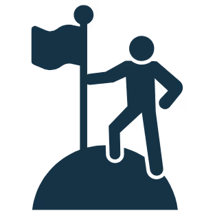 a man with a flag icon